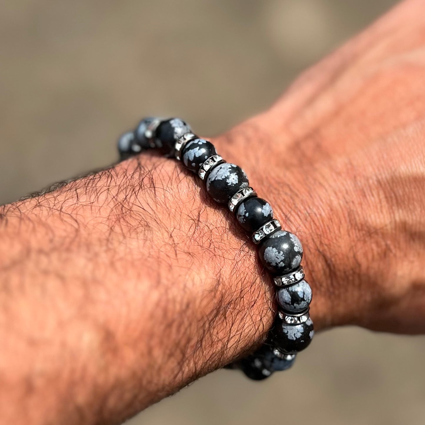 Black Obsidian Bracelet (10mm and 8mm beads)