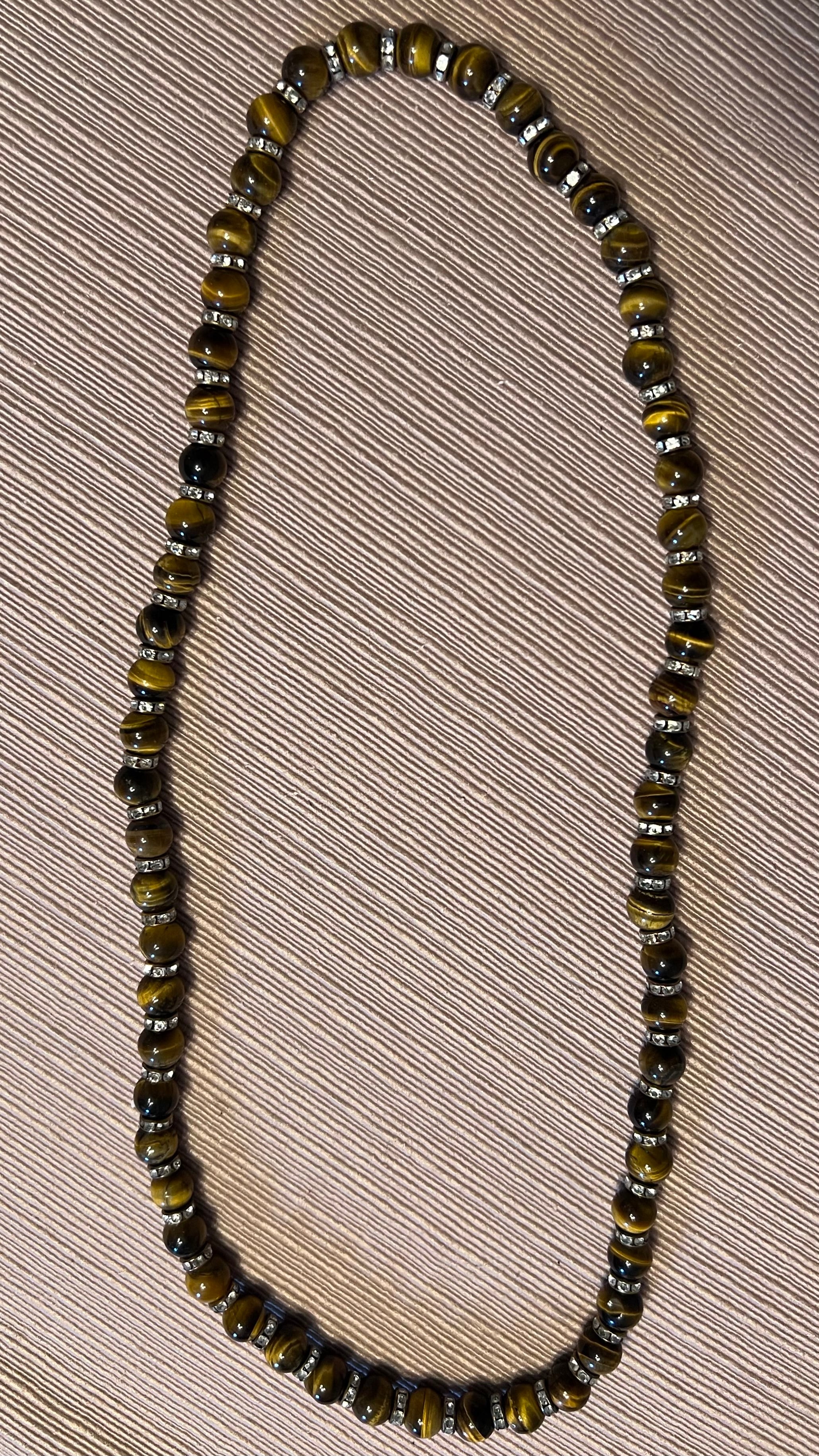 Tigereye good beaded necklace 72